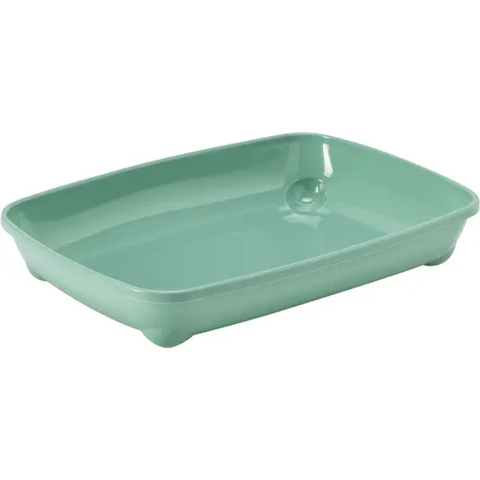 Moderna Arist-O-Tray-Cat Litter Tray 36.7 x 27.1 x 6.2 cm Color - Green, Size - S