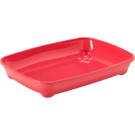 Moderna Arist-O-Tray-Cat Litter Tray 36.7 x 27.1 x 6.2 cm- Color - Spicy Coral, Size - S