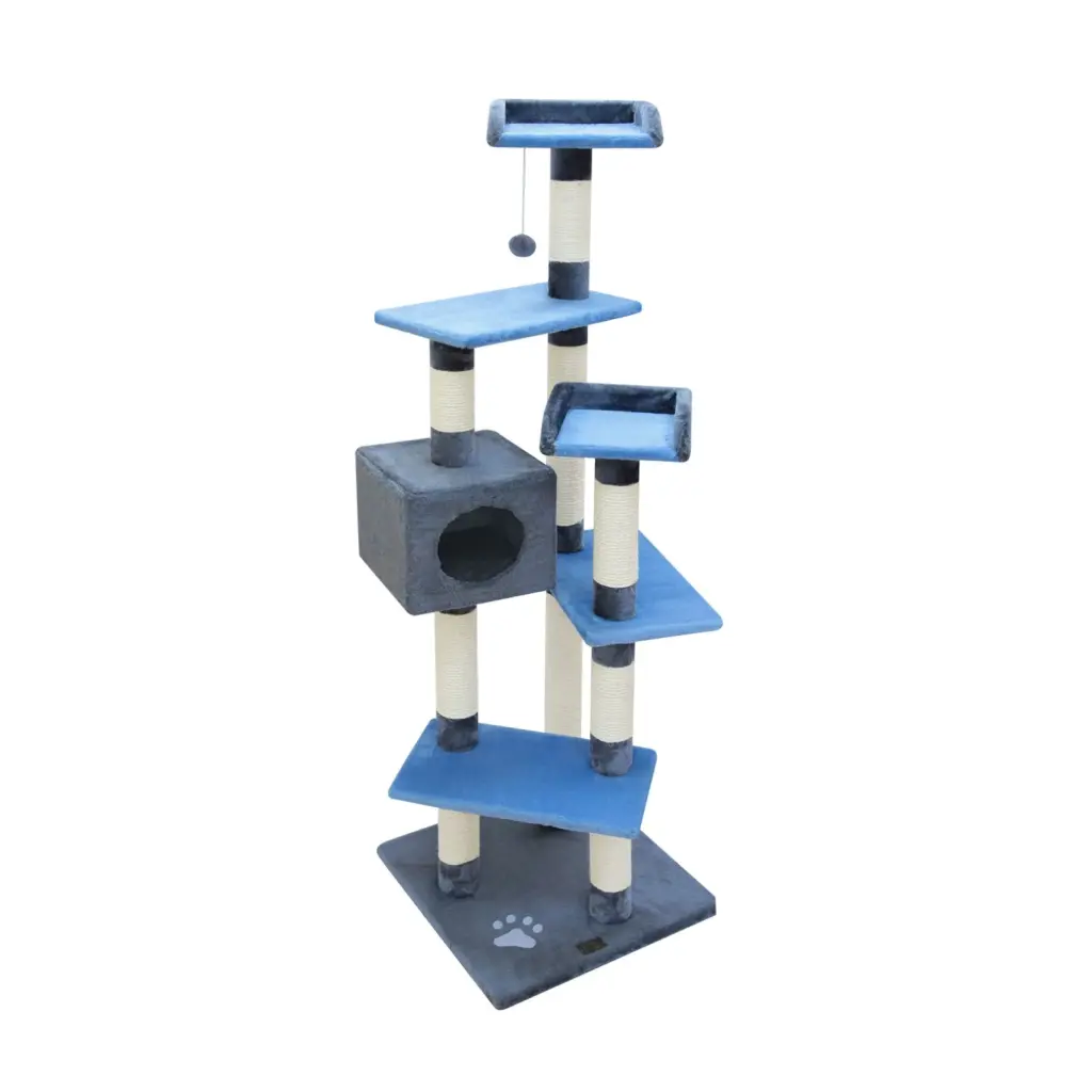 Fauna Mateus Cat Pole Blue/Beige