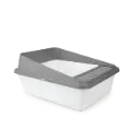 Go Fresh High Back Cat Litter Box Large Grey